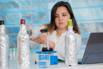  juice and wine  in inspection, lab, measurement of sugar content