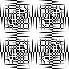 Fototapeta premium Seamless geometric pattern. Abstract background with geometric shapes. Pattern for fabric, gift wrapping, paper design, wallpaper, textile, tile, carpet. Vector illustration with squares and lines.