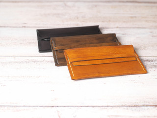 handmade leather wallet purse