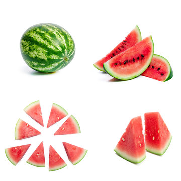 collection of fresh melon fruits