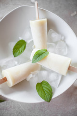 Pina colada popsicles