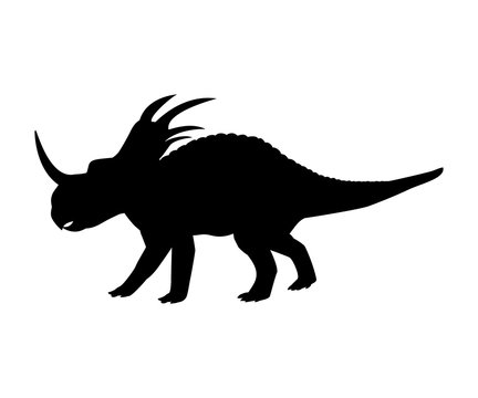 Styracosaurus silhouette dinosaur jurassic prehistoric animal