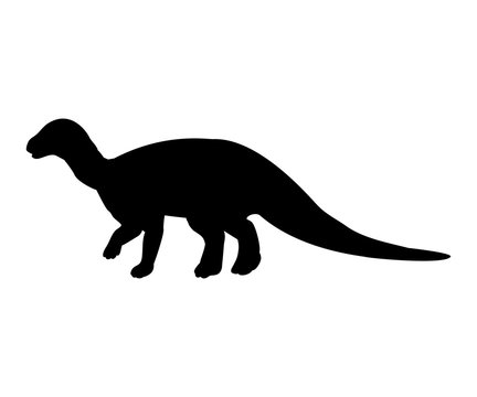 recommend clip art: Iguanodon silhouette dinosaur jurassic prehistoric animal