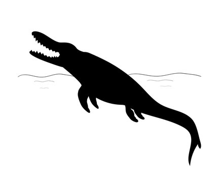 Mosasaurus silhouette dinosaur jurassic prehistoric animal