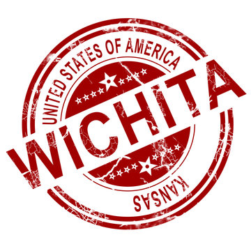 Wichita stamp with white background