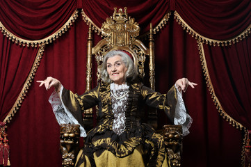 beautiful senior woman Queen