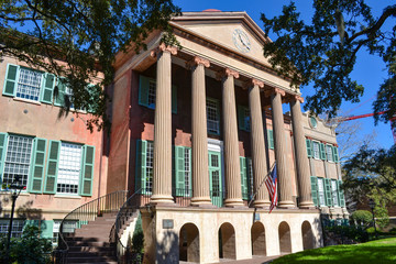 Obraz premium College of Charleston Main Building in South Carolina SC