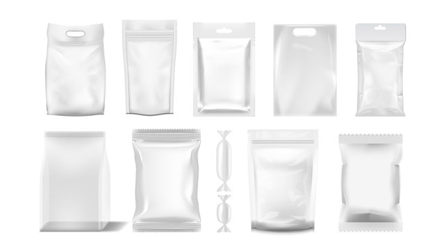 Big Set Of Transparent Empty Plastic Packaging