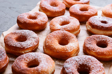 fresh donuts on paper