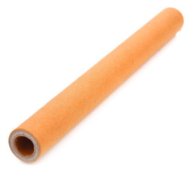 brown paper tube isolated on white background