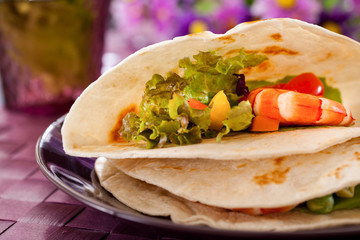 Sandwiches roll tortilla