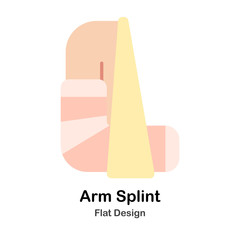 Arm Splint Flat Illustration