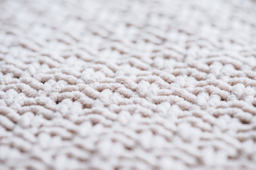selective focus of woolen fabric background