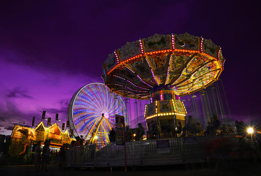 Swings and ferris wheel