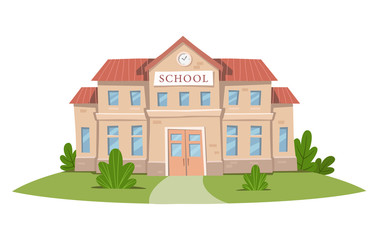 School building. Vector illustration.
