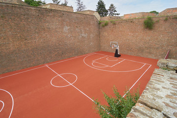 Basketball court in Belgrade fortress