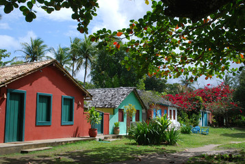 Colorful houses in Brazil 