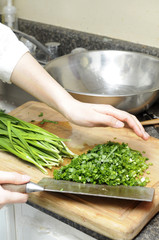 Chopping Onions For Dumplings