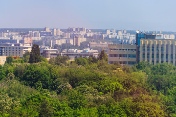 Aerial view on the Kharkiv city in Ukraine