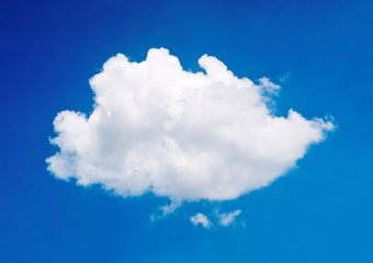 Single white cloud in the sky