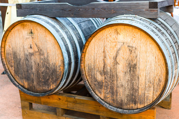 Wooden barrels for wine