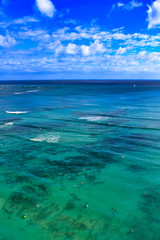 Aerial view of blue ocean
