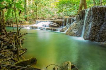 Sixth floor of Huay Mae Kamin Waterfall, Khuean Srinagarindra National Park, Kanchanaburi, Thailand