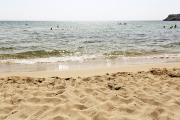 beach background of sea and sand 
