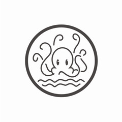 Obraz premium Minimalist Octopus Logo Design Concept Creative