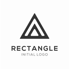 Rectangle Logo Design Concept, Letter Logo Vector Template