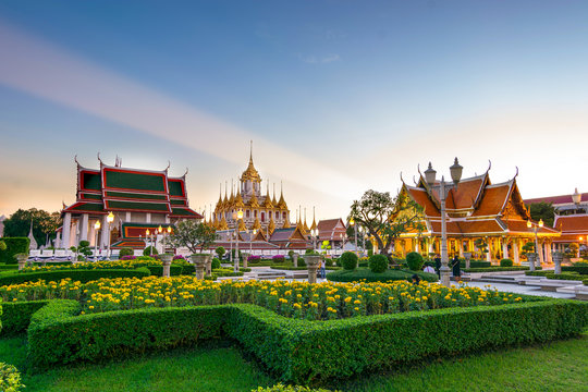 The only metal castle in the world still at Wat Ratchanadaram Worawihan  in Bangkok, Thailand.