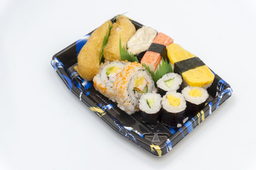 a set of sushi menu at various Japanese restaurants