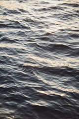 River close-up. The waves of the river.