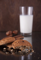 Milk cookies Breakfast morning