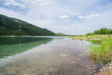 mountain lake, mountain landscape, Lake Shchuchye, Burabai, Kazakhstan