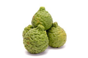 Bergamot fruit on a white background