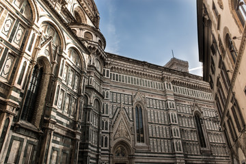 Side facade Cattedrale di Santa Maria del Fiore, Florence, Italy