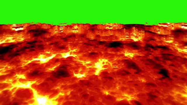 The Floor is Lava Vertical Green Screen 3D Rendering Animation