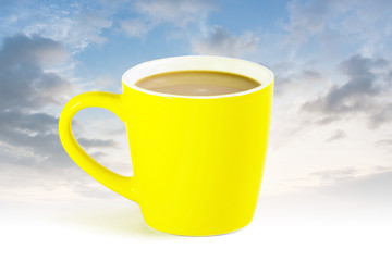 Coffee yellow cup