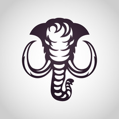 Fototapeta premium Mammoth vector logo icon illustration