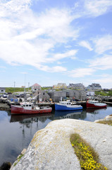 Peggy's Cove Under Summer Sky