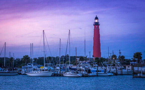 Lighthouse at sunset