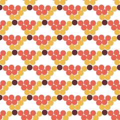 Abstract decorative seamless pattern  with dots in flat style