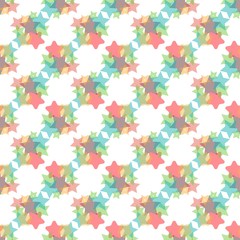 Abstract decorative seamless pattern  with stars in simple style