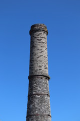tall chimney built with cornish stone. used for drying clay