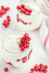 yoghurt with red current