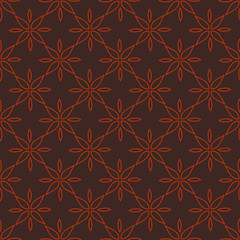 Elegant dark brown seamless vector pattern