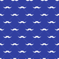 Hipster mustache vector seamless pattern