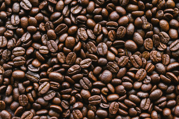 Roasted coffee beans background