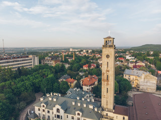 old christian church with big tower.